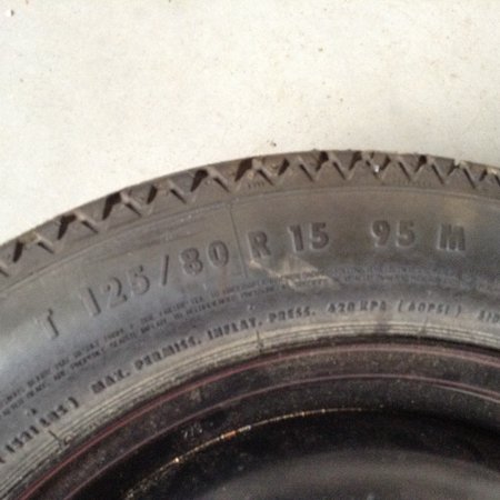 Spare wheel / Homecomer Peugeot 125/80/R15 Continental