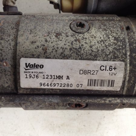 Startmotor 9646972280 Peugeot Expert 4 180PK Valeo CL.6+ 12V