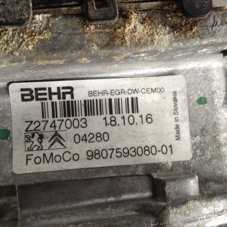 EGR Klep 9807593080 Peugeot Expert 4 180PK