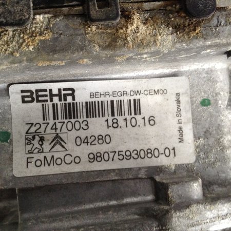 EGR valve 9807593080 Peugeot Expert 4 180PK