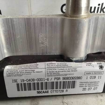 Rolbeugel 9680065980 / 9800669280 Peugeot 207CC (8796RJ)