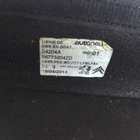 Kofferbakmat 96773204ZD Peugeot 2008