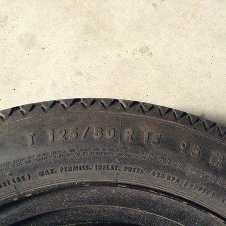 Spare wheel / Homecoming Peugeot 125/80/R15 Continental