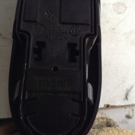 Window Switch Left 96666094XT Peugeot 207CC