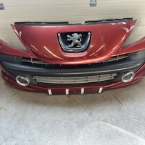 Front bumper Peugeot 207 color code KHS red