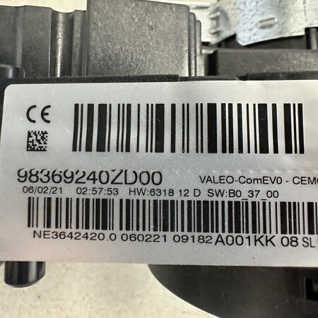 Steering column switch with article number 98369240ZD Peugeot 2008II