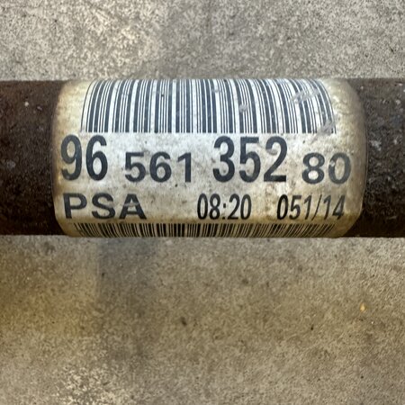 Front drive shaft, left with part number 9656135280 Peugeot 308 cc (3272TZ)