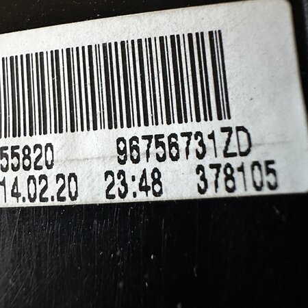 Combination switch Steering column with article number 96756731ZD Peugeot 2008 II