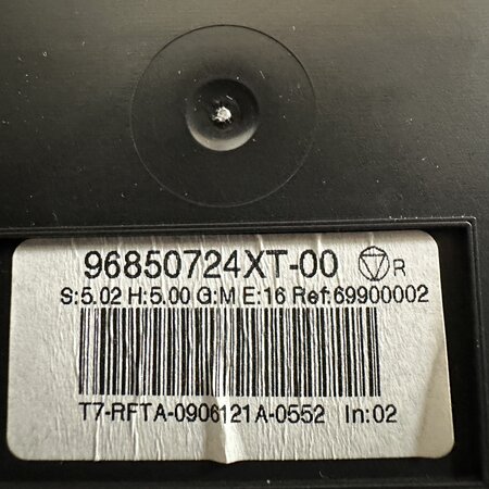 Heater Control Panel with article number 96850724XT00 Peugeot 308CC