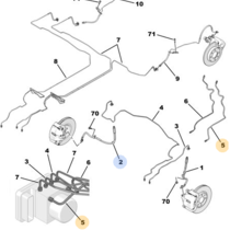 Brake line brake booster to abs pump 9824102880 Peugeot 208 II hybrid