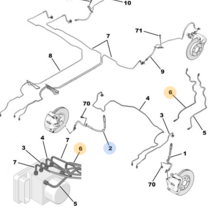 Rem leiding rembooster  naar abs  pomp  9824149480  Peugeot 208 II hybride