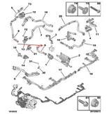Radiator slang  Elektrische  aandrijf Peugeot 208 E  9829834380