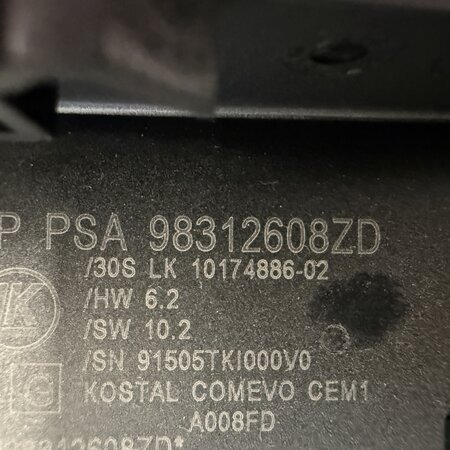 Combination switches Steering column with article number 98312608ZD Peugeot 3008 II