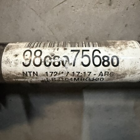 Drive shaft front right with article number 9808075680 Peugeot 5008II