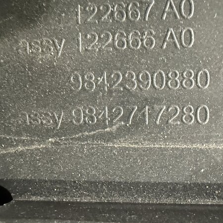 Right bottom protection plate with article number 9842390880 Peugeot 208 Hybrid