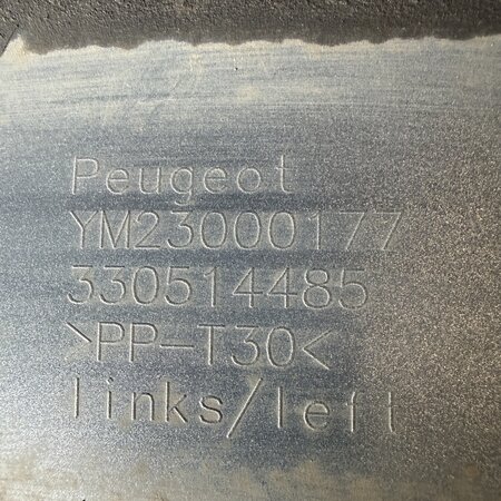 Left side skirts with part number YM23000177 Peugeot RCZ