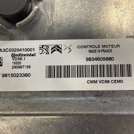 Motorsteuergerät ist bereits gelöscht, unbenutzt, A3C032041001 9834609880 VD56.1 Peugeot 208 /2008