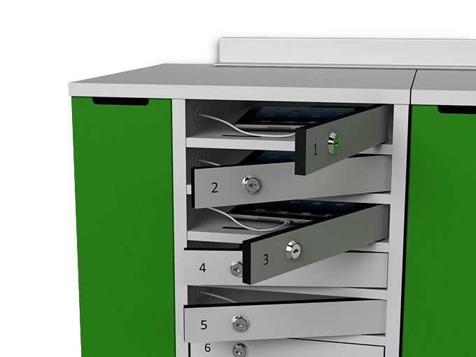 Charging with 20 separate lockable compartments for tablets and