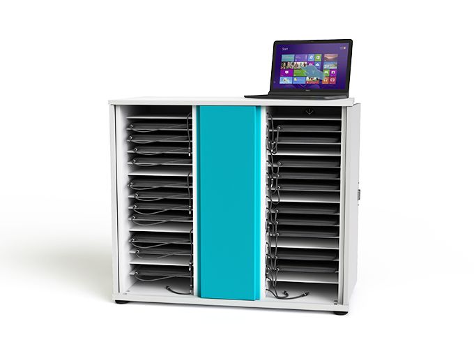 Ladeschrank für 32 Chromebooks Laptops Notebooks bis 15.6" - Tabletdockshop