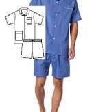 Novila  Herren Schlafanzug Pyjama Patrick 8058 kurz mittelblau 105