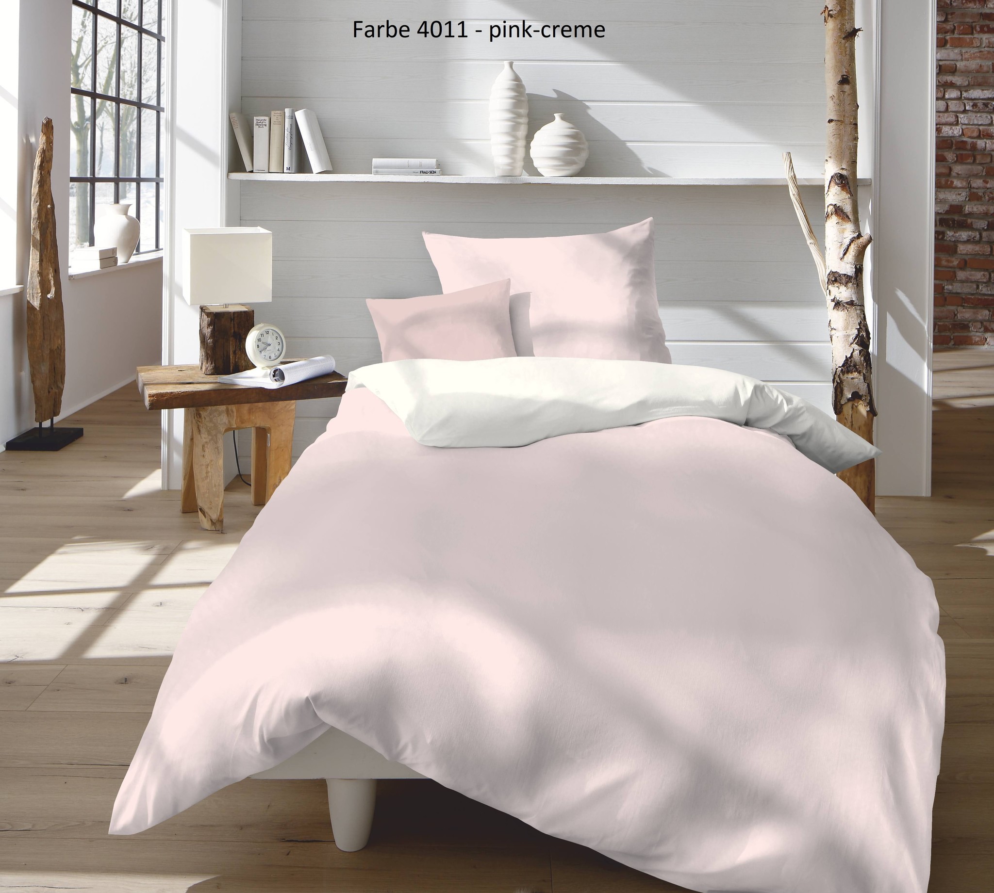 fleuresse – Hochwertige Bettwäsche   Provence W- Leinen Wendebettwäsche -7 Farbstellungen-50% Leinen 50% Baumwolle