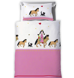  fleuresse – Hochwertige Bettwäsche Kids Collection Kinder Bettwäsche Rose-Weiß-Fleuresse