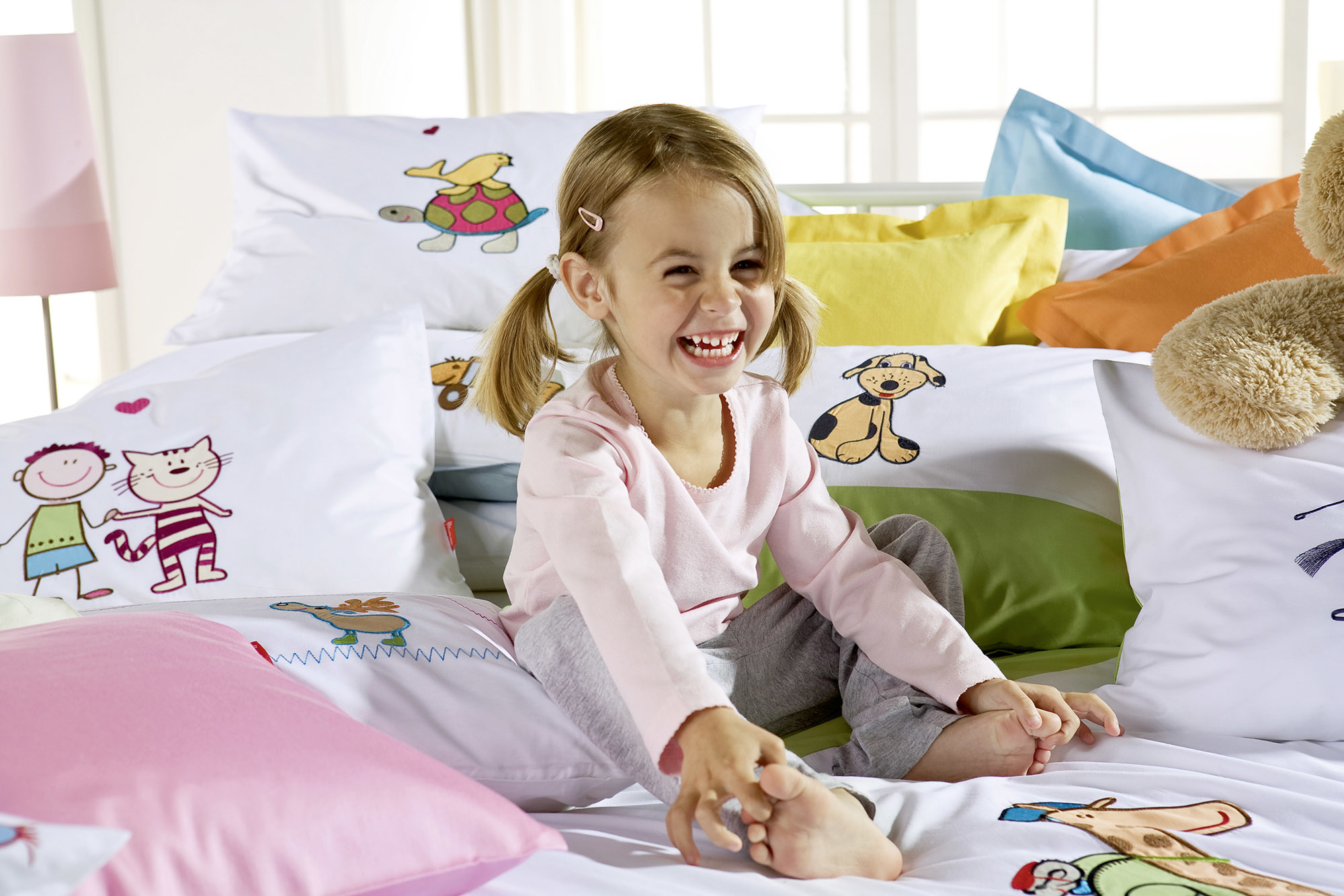 fleuresse – Hochwertige Bettwäsche    Kids Collection Kinder Bettwäsche bunte Motive-Fleuresse