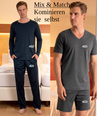 Novila  Novila Mix & Match 8592-Pyjama zum kombinieren lang-kurz