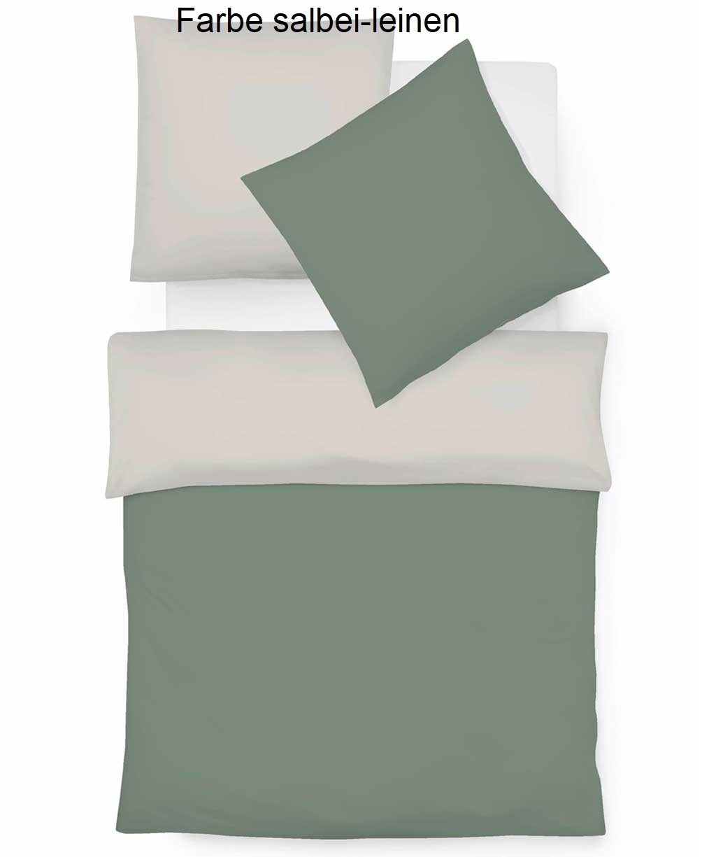 fleuresse – Hochwertige Bettwäsche   Provence W- Leinen Wendebettwäsche -7 Farbstellungen-50% Leinen 50% Baumwolle