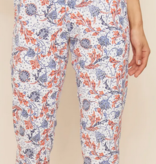 Féraud - Rösch Rösch Damen Pyjama kurz 7/8 OT Papaya- UT Muster