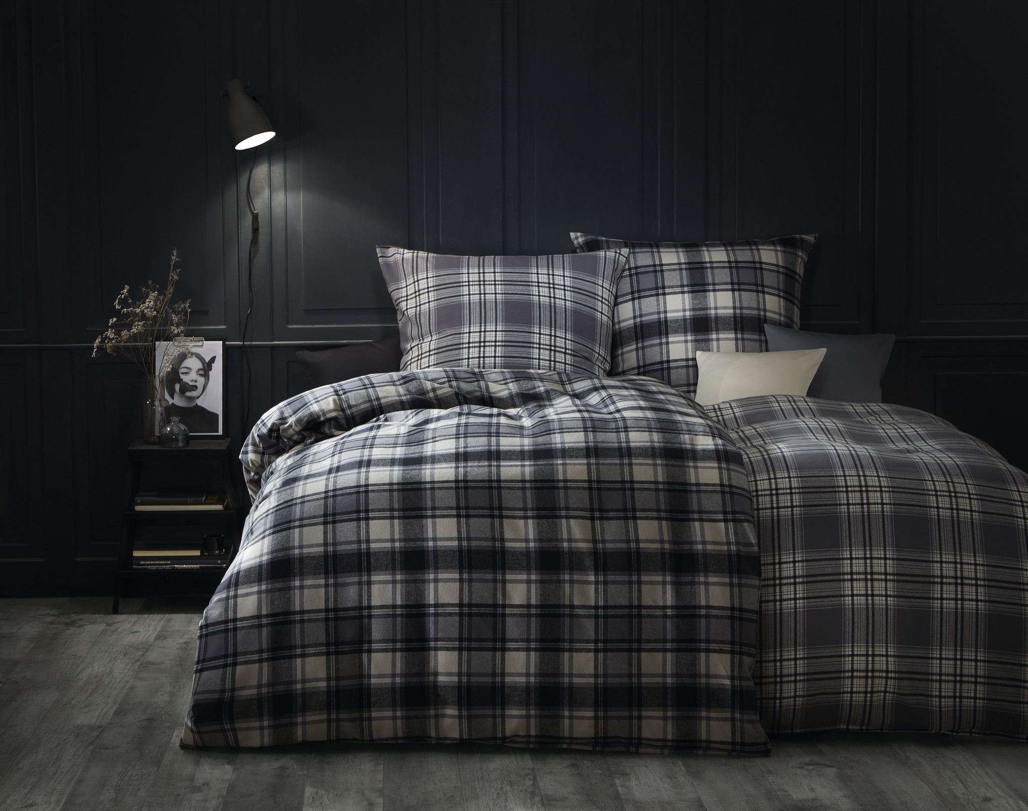 fleuresse – Hochwertige Bettwäsche Fleuresse LECH - Flanell Bettwäsche - Granit  604264