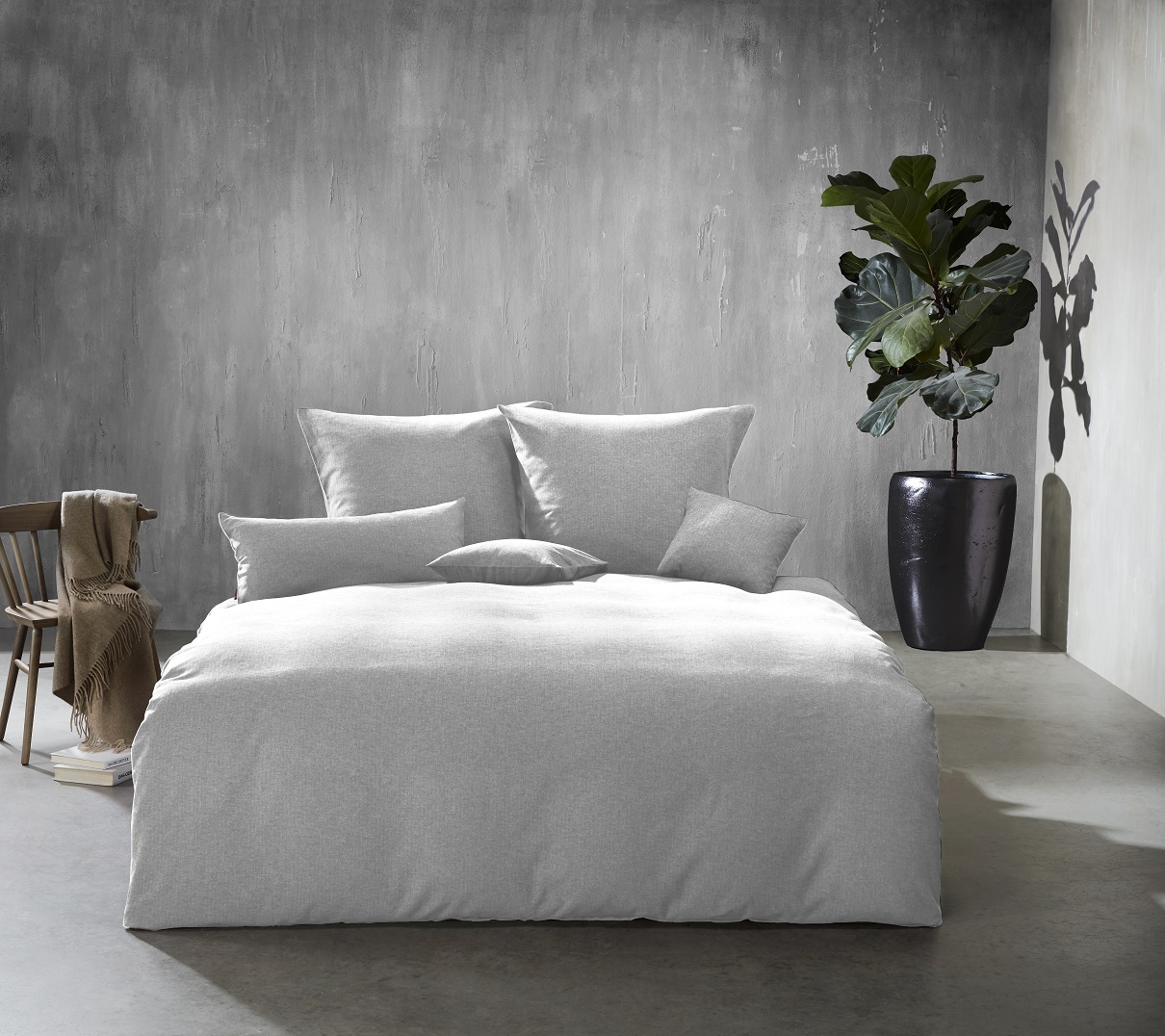 fleuresse – Hochwertige Bettwäsche Fleuresse LECH - Flanell Bettwäsche -8 versch. Unifarben  603089