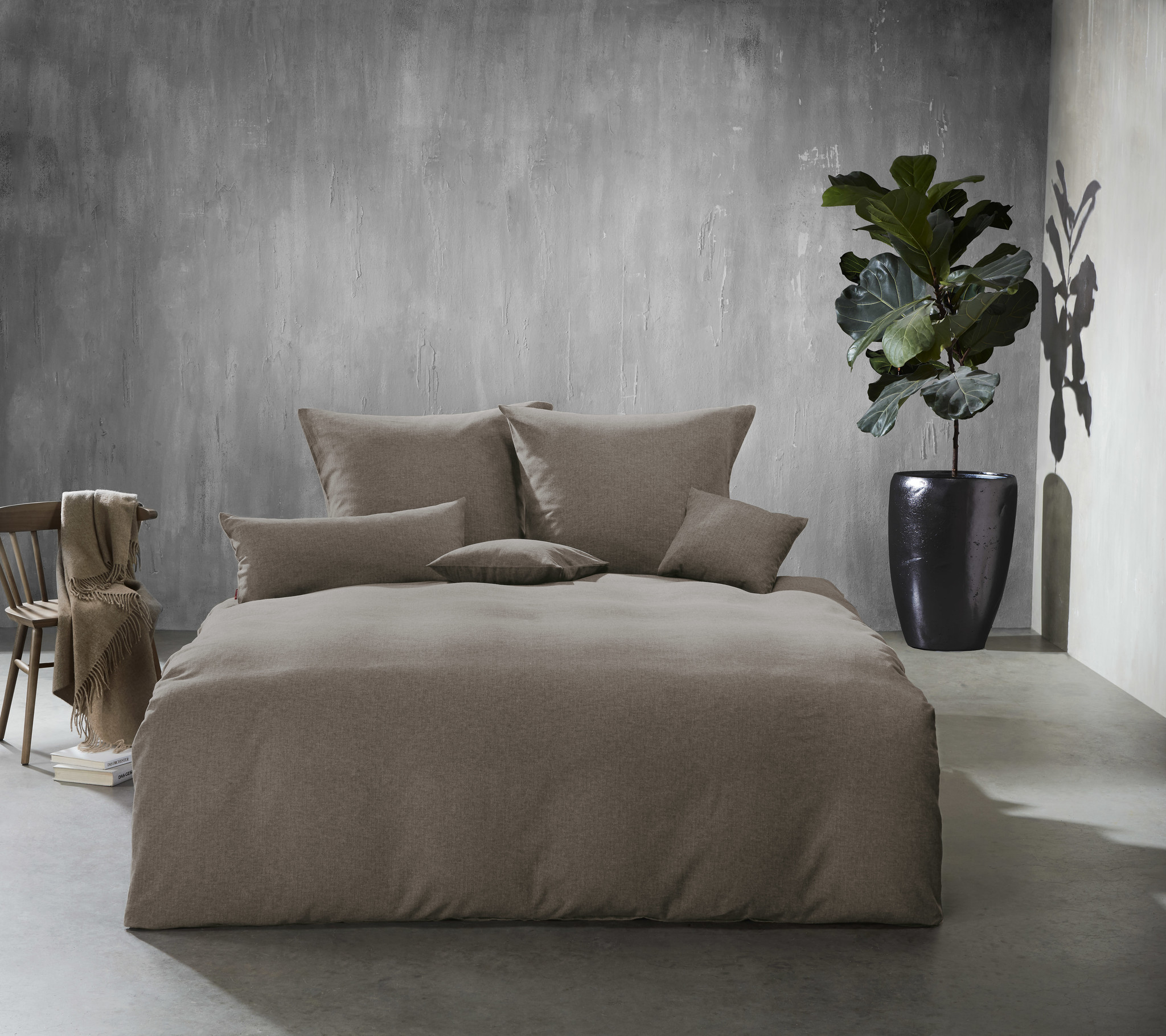 fleuresse – Hochwertige Bettwäsche Fleuresse LECH - Flanell Bettwäsche -8 versch. Unifarben  603089