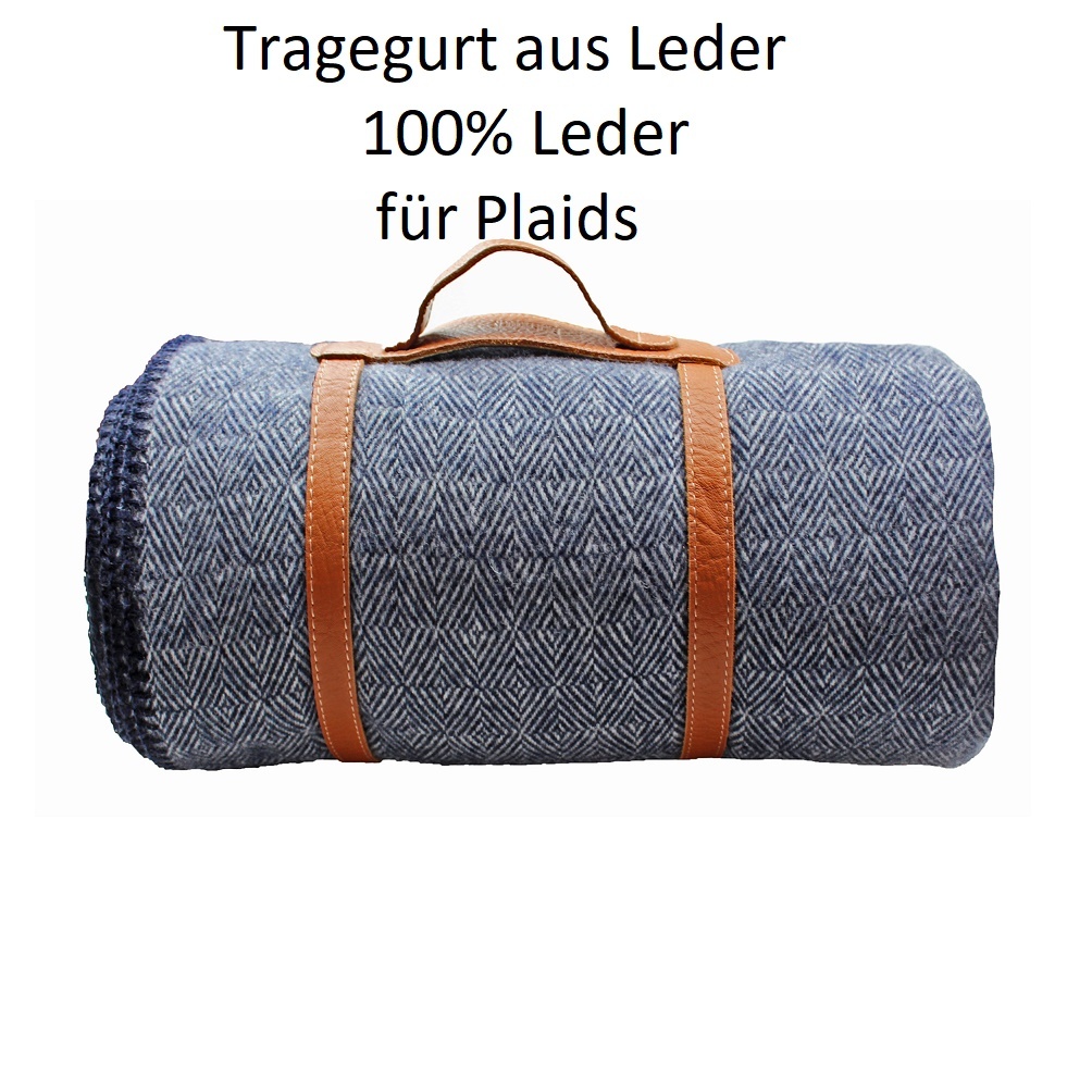 Eagle Produkts    Ledertragegurt POLO für Wolldecken/Plaids 100% Leder braun