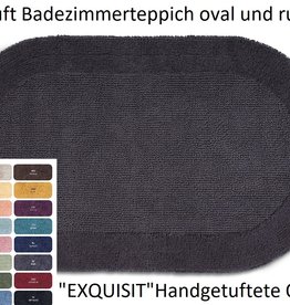 Rhomtuft Rhomtuft Badezimmerteppich  oval und rund EXQUISIT-100% Baumwolle    20 Farben lieferbar - viele Größen - Wunschmaße möglich