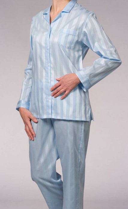 Novila Damen Schlafanzug Celine 1/1  blau Gr.36-48