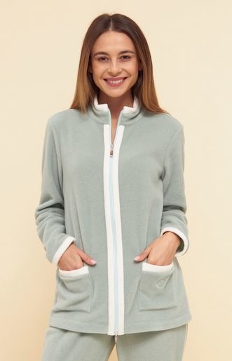 Féraud - Rösch  FÉRAUD Kuscheliger Hausanzug Homedress Fleece Fb.milky green