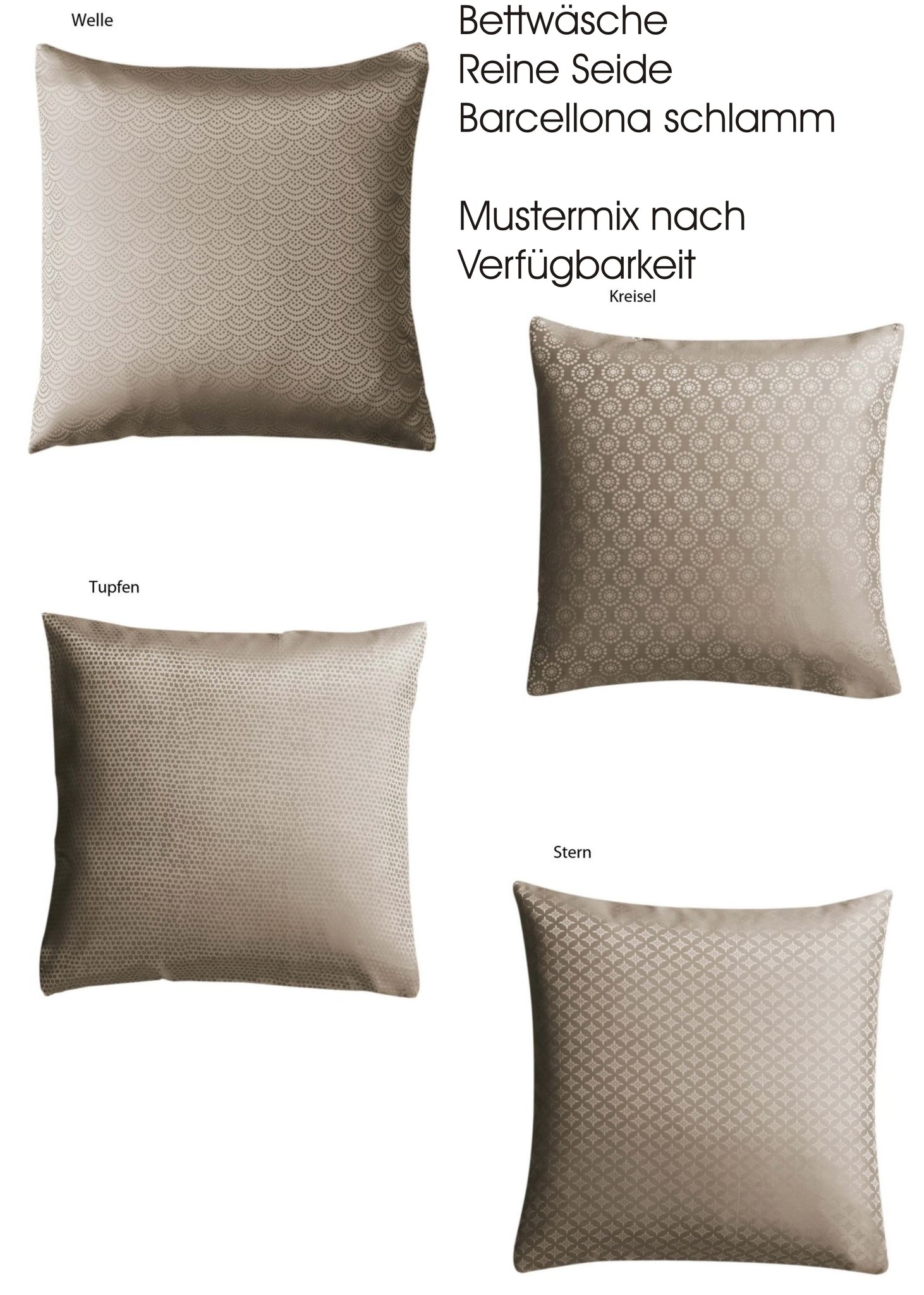 Seidenbettwäsche Exclusiv Cellini Design Barcellona schlamm