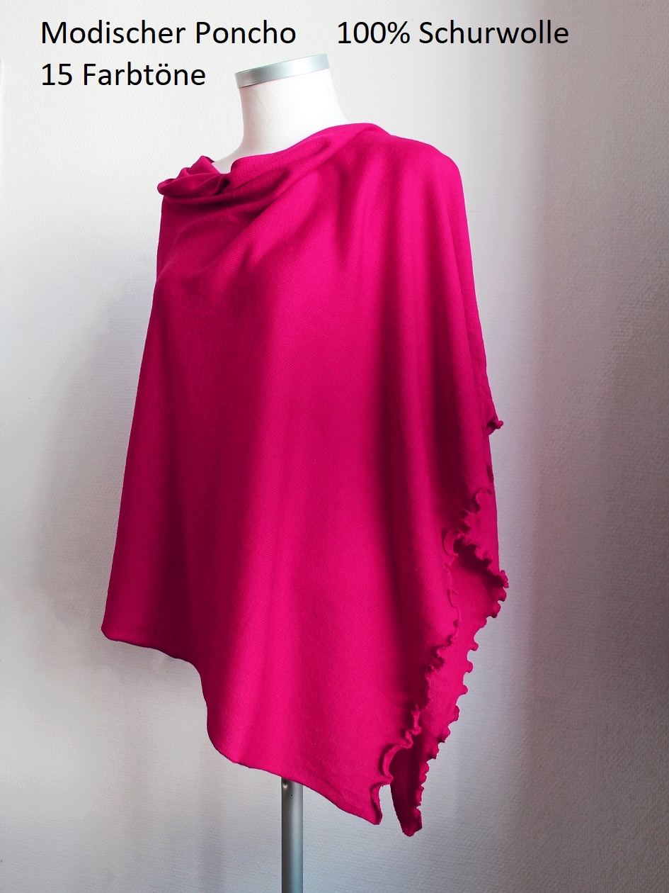 Eagle Produkts   Poncho Helen-Baumwolle-Cashmere - 12 Farben lieferbar