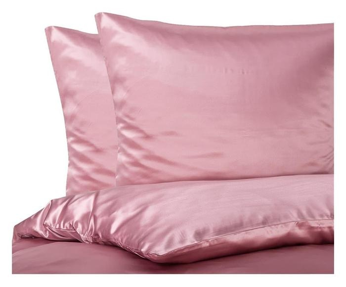 Sichou Seidenmanufaktur  Sichou Seidenbettwäsche Satin altrose Uni 100% feinste Maulbeerseide