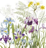 Garnier Thiebaut    Garnier Thiebaut Tischdecke   Iris D`Hiver Halbleinen vorgewaschen -bedruckt