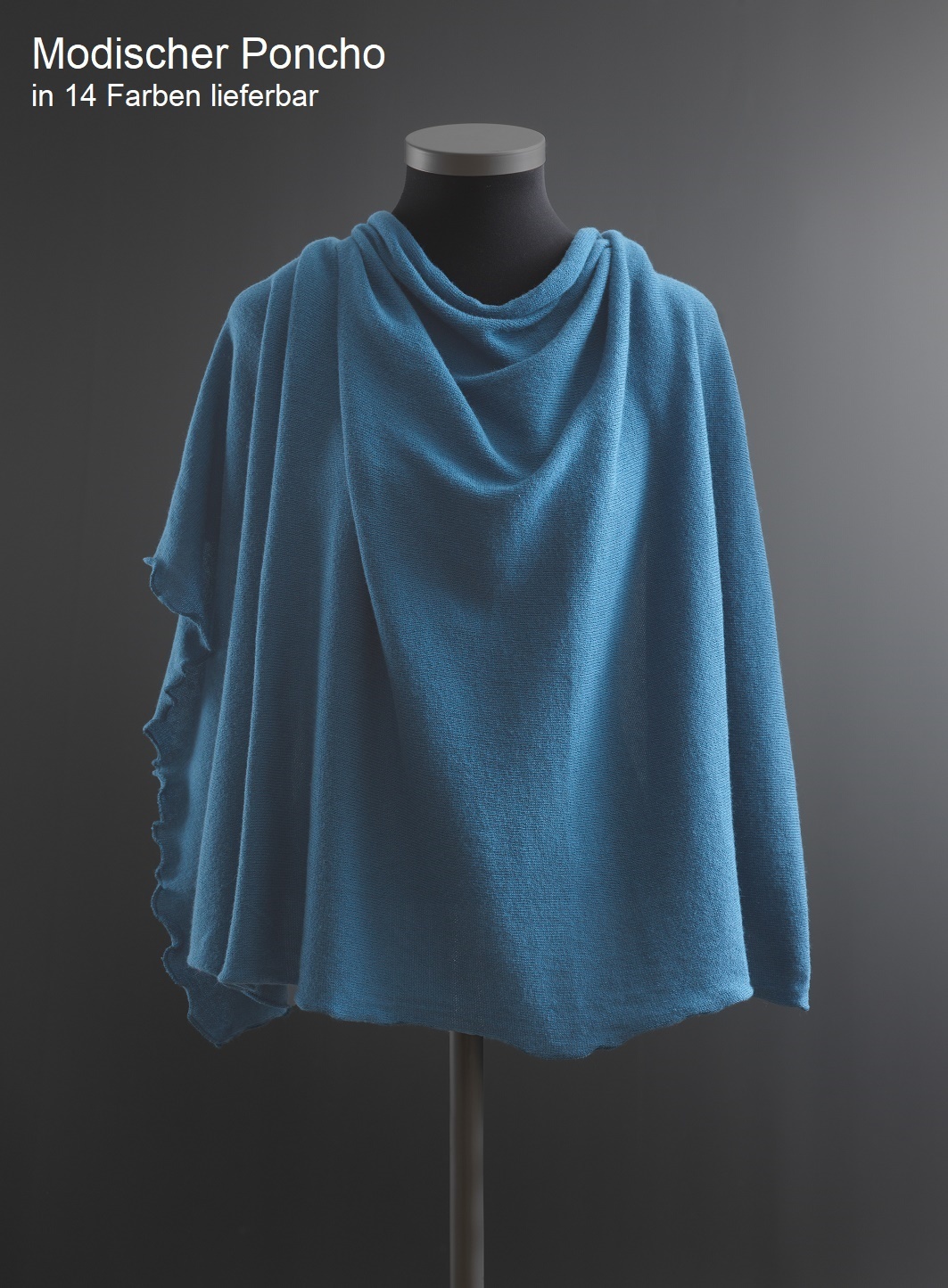 Eagle Produkts Modischer  Poncho HELEN weiche Baumwolle/Cashmere - 15 Farben lieferbar