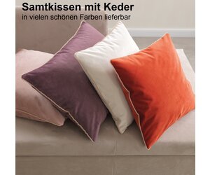 Samtkissen|Sofakissen||Dekokissen Samt|Hampton|Kissenbezug Deko