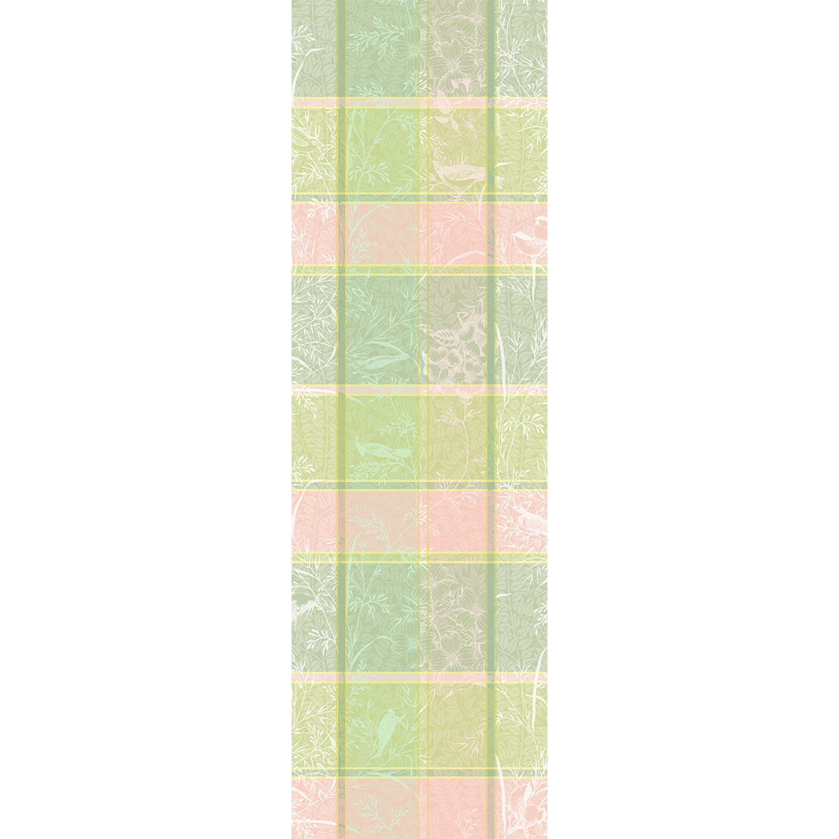 Garnier Thiebaut  Angebot-Reduziert-GT Tischdecke Damast  Mille Printemps eclosion- beschichtet abwaschbar