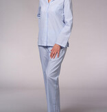 Novila  Angebot-Reduziert-Größe 36-Damen Schlafanzug 7/8  Nora 8581 Gr.36-46 Streifen hellblau