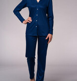 Novila   Novila Damen Schlafanzug   Agneta 8707 Modal mit Seide  Fb.blau