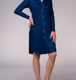 Novila Novila Damen Nachthemd Lany 8707 Modal mit Seide Fb.blau