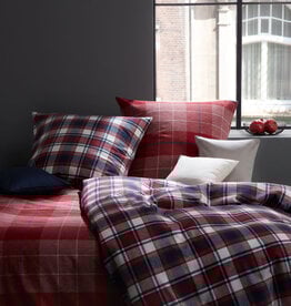  fleuresse – Hochwertige Bettwäsche Fleuresse LECH - Flanell Bettwäsche - Klassisch kariert -rot  604112