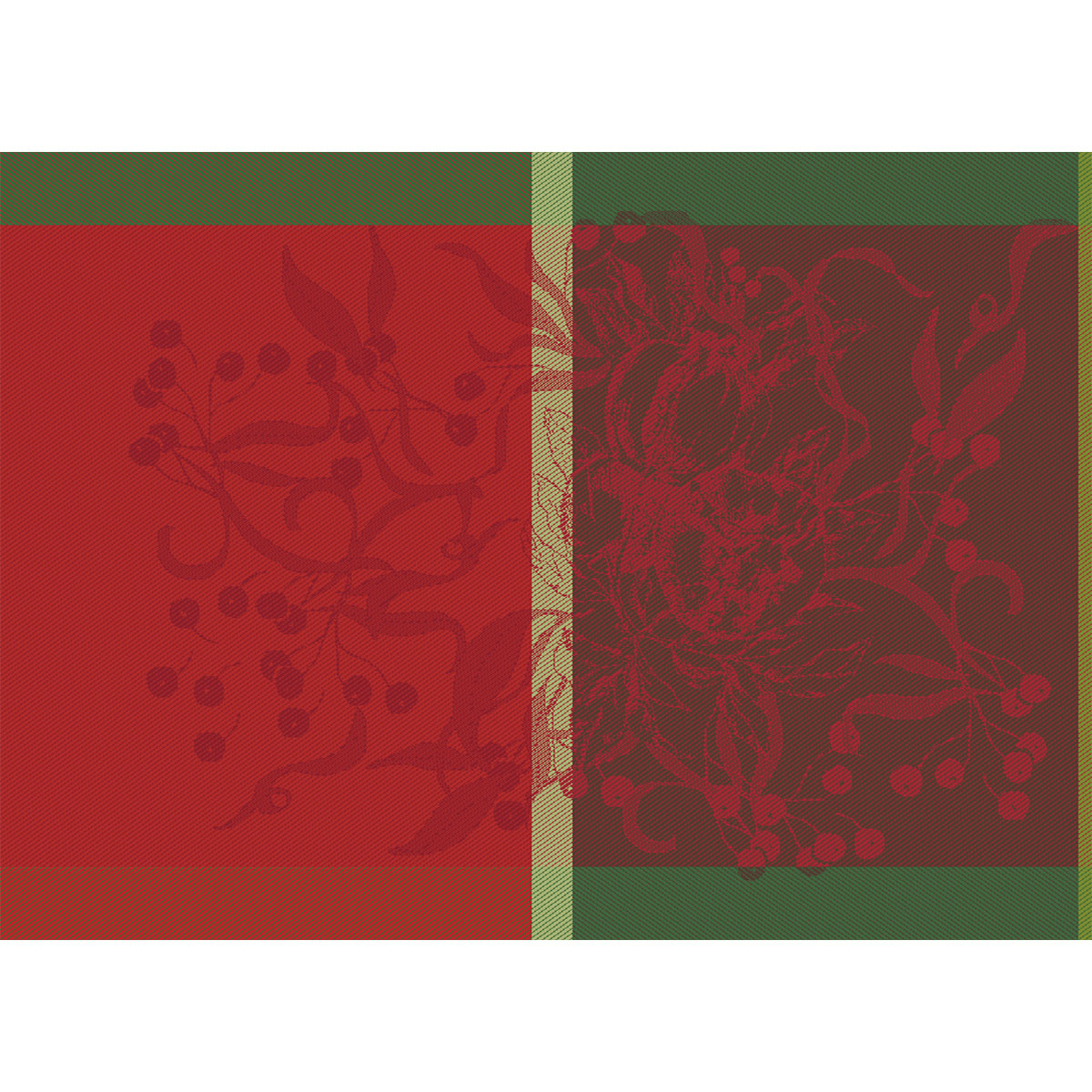 Garnier Thiebaut    Garnier Thiebaut Tischdecke Weihnachten  NOEL FRUITE Rouge