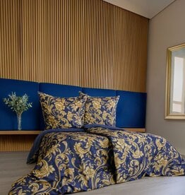  fleuresse – Hochwertige Bettwäsche Fleuresse Valencia Samt-Flanell mit Digitaldruck 584480 Blau-Gelb